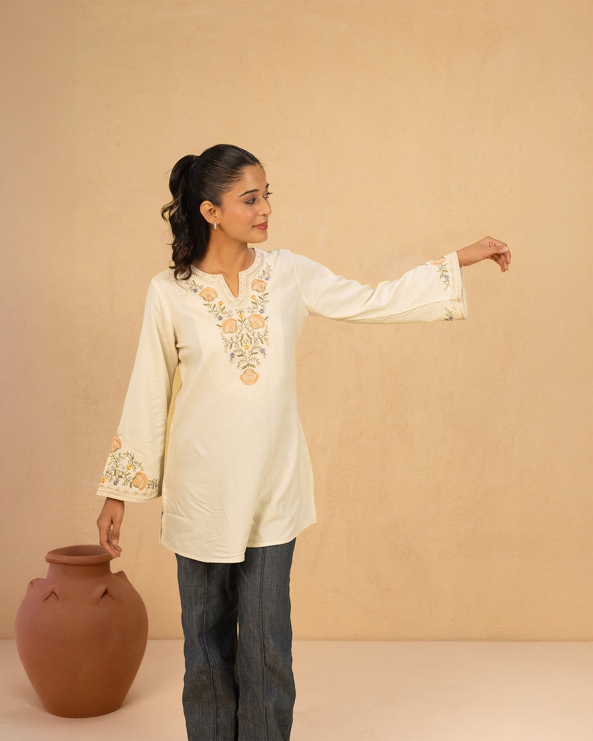 Kundanika Cotton Short Kurti