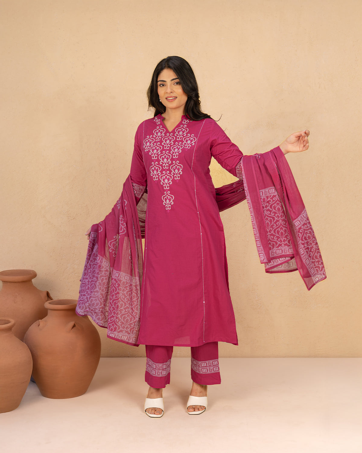 Padmaraga Cotton Suit Set