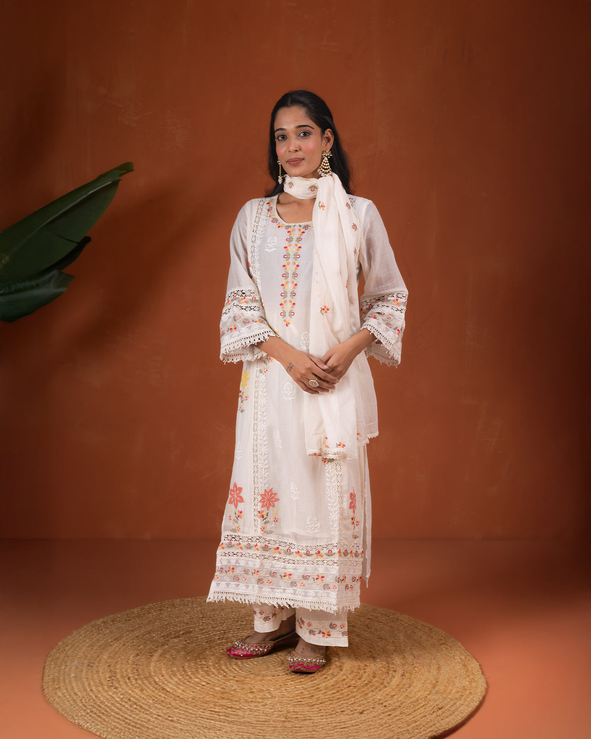 Meenakari Cotton Suit Set