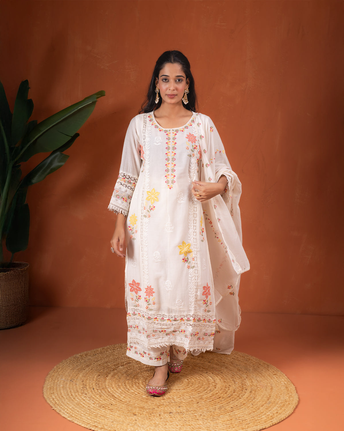 Meenakari Cotton Suit Set