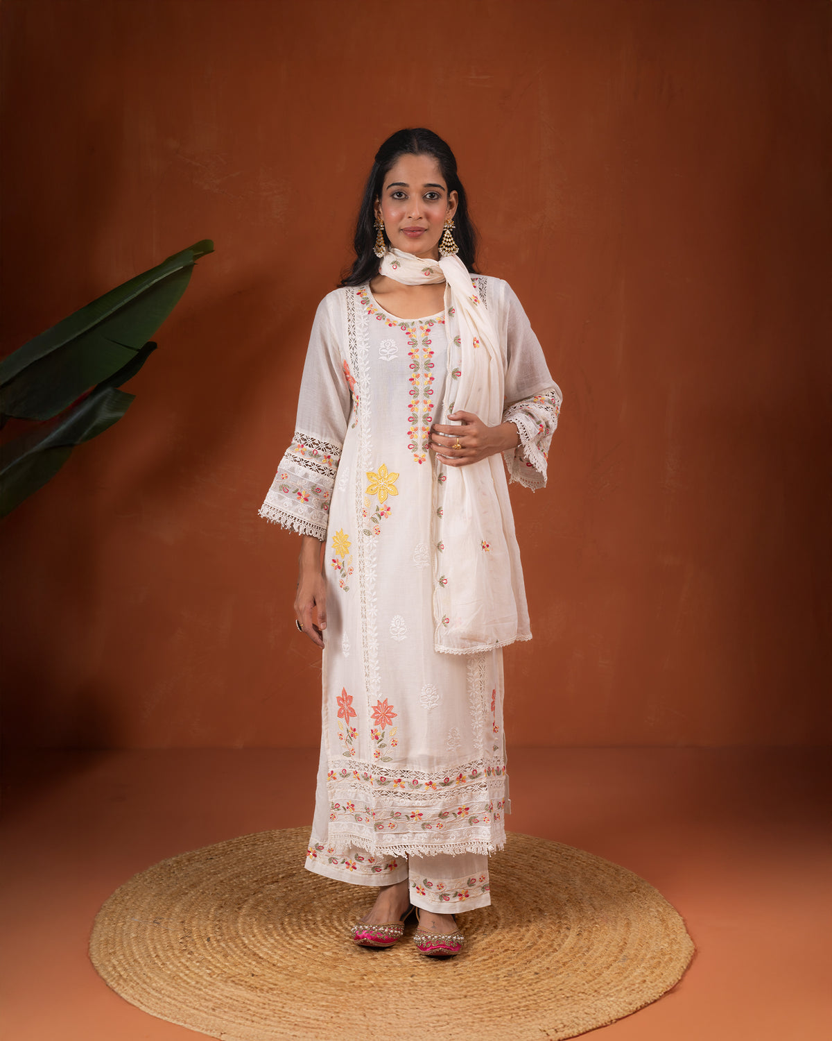 Meenakari Cotton Suit Set