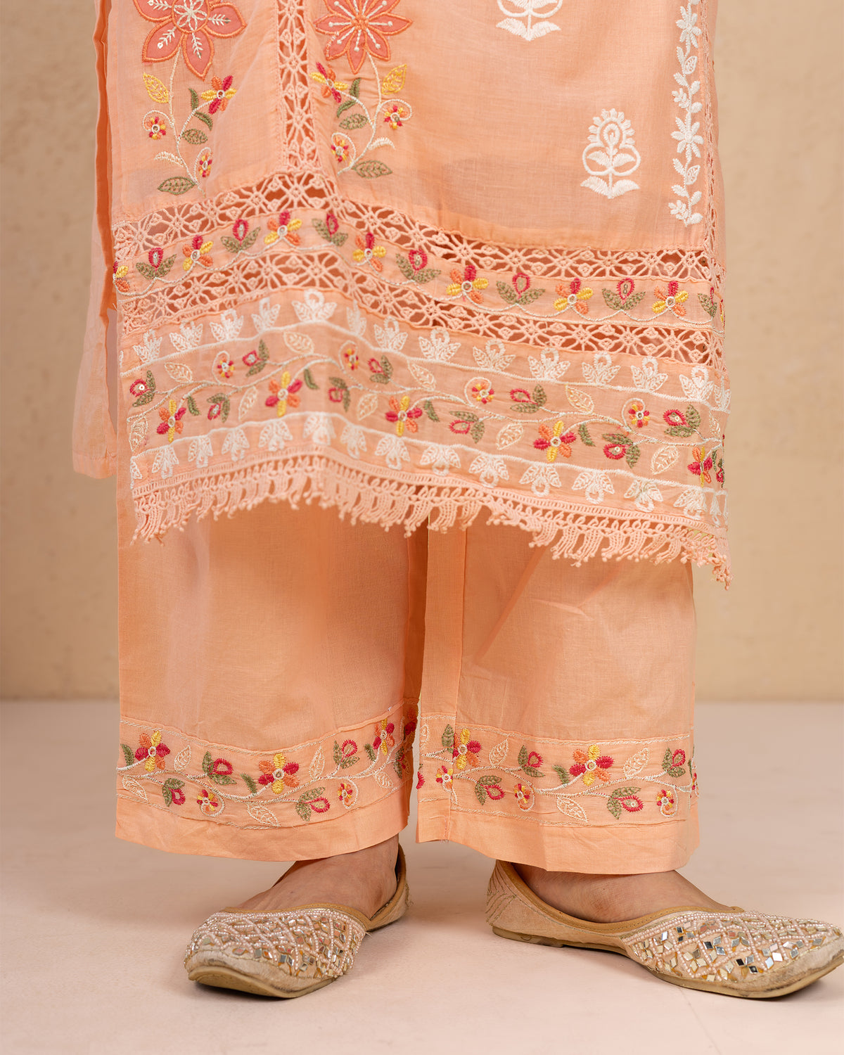 Meenakari Cotton Suit Set